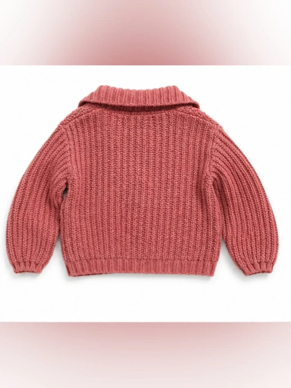 Girls Old Navy Cozy Knit Collar Sweater - Dusty Rose | Size 3T